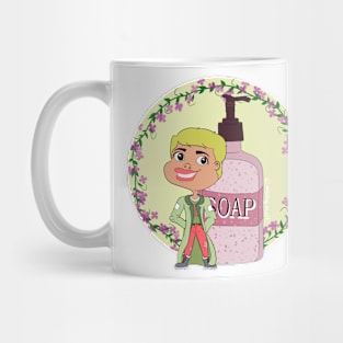 Soap is your best friend illustration Mug